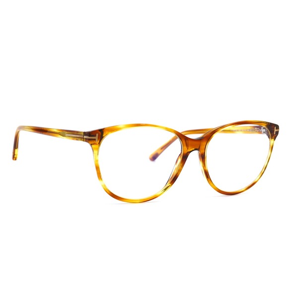 TOM FORD TF5544-B/V 056 BLOND HAVANA BLUE BLOCK AUTHENTIC EYEGLASSES FRA… - Picture 4 of 11